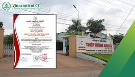 Chứng nhận chất lượng sản phẩm thép cho Công ty CP Thép Đông Nam Á