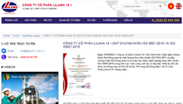 Chứng nhận ISO 9001 và ISO 45001 cho Công ty CP Lilama 18.1