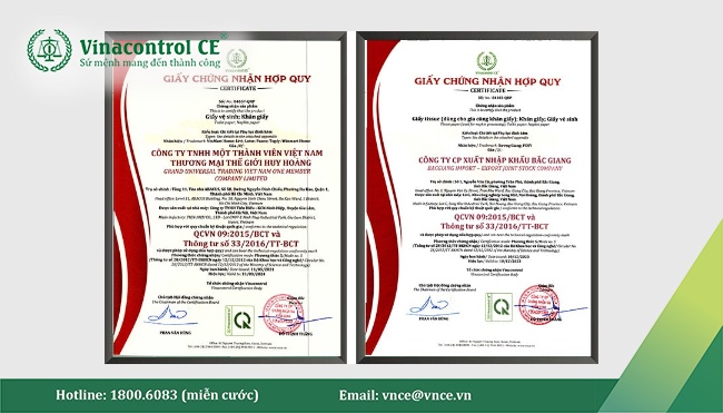 Mẫu giấy chứng nhận hợp quy 