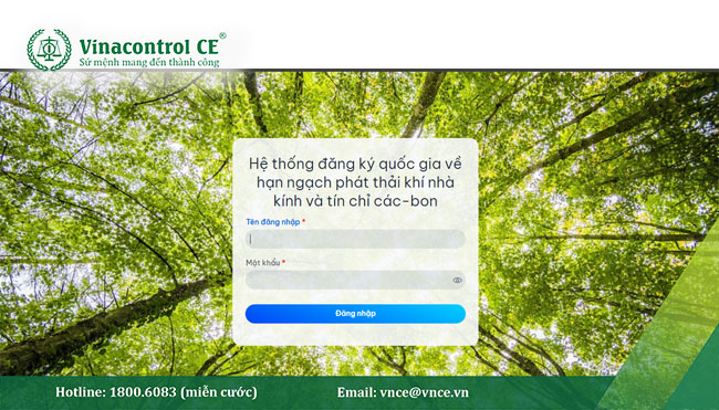 Doanh nghiệp phát thải khí nhà kính được BNNMT cấp tài khoản trên hệ thống đăng ký quốc gia