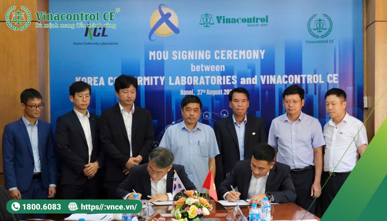 lễ kí kết hợp tác giữa vinacontrol ce và kcl