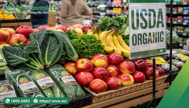 Sản phẩm đạt chuẩn USDA được bày bán trong kệ hàng của Walmart