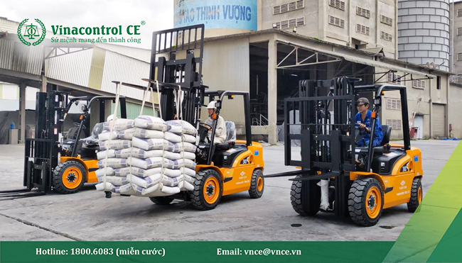 Vinacontrol CE hỗ trợ doanh nghiệp kiểm định xe nâng hàng trên toàn quốc